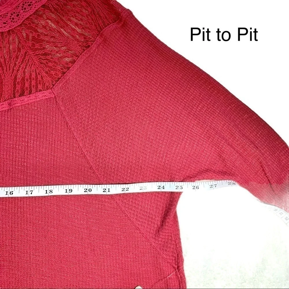 Free People Womens Spring Valley Henley Blouse S